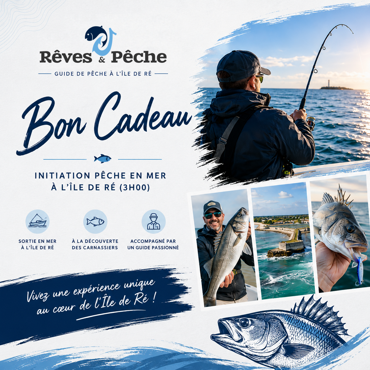 Bon cadeau pêche Île de Ré
